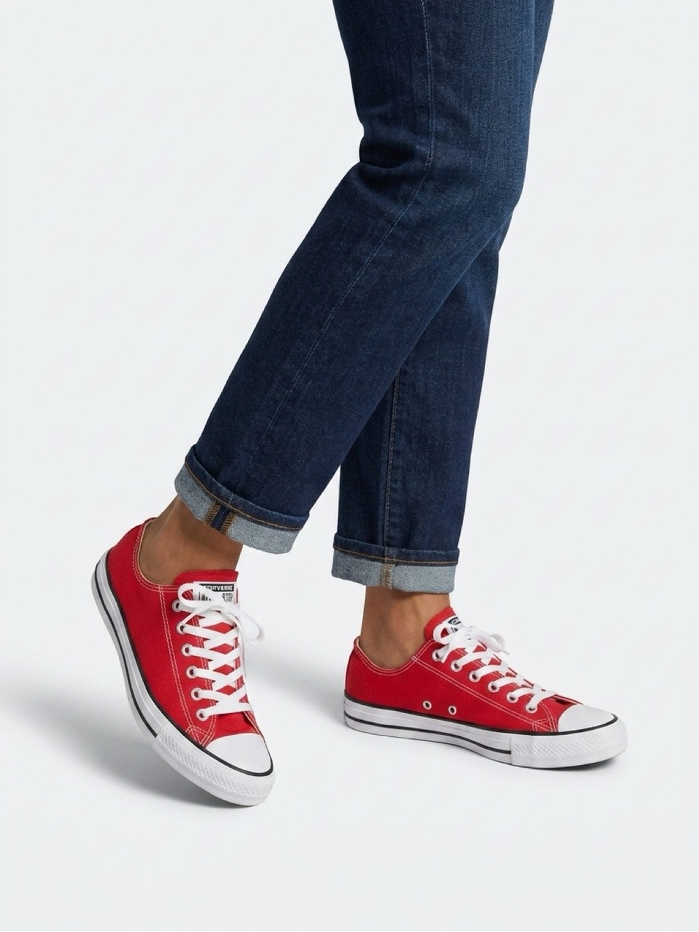 Women’s Converse All-Star Red Low-Top Canvas Athletic Sneakers